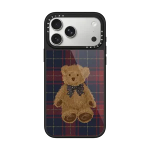 Teddy Bear Plaid Glaze Case MagSafe Compatible