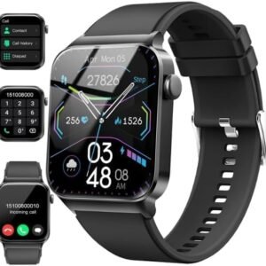 2026 New Smart Watch for Men & Women, Answer & Make Calls, 1.85″ HD Touchscreen, Heart Rate Sleep Step Monitor, 110+ Sports Modes, IP68 Waterproof Fitness Tracker for Android & iOS