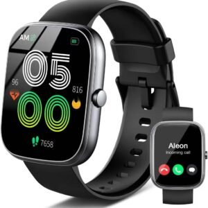 Smart Watch with Call Function, 1.91″ HD Touchscreen, Heart Rate & Sleep Monitor, 113+ Sports Modes, IP68 Waterproof Fitness Tracker for Android & iOS (Men & Women)