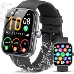 2026 Bluetooth 5.3 Smart Watch for Men & Women, 1.96″ HD Touchscreen, Make/Answer Calls, 110+ Sports Modes, Heart Rate & Sleep Monitor, IP68 Waterproof, GloryFit App, Android & iOS