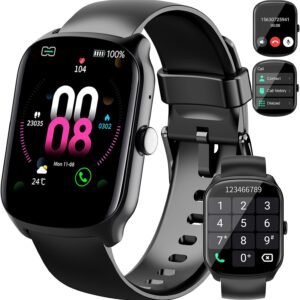 1.95″ Curved HD Smart Watch for Men & Women, Bluetooth Calling, 112 Sports Modes, IP68 Waterproof, Heart Rate & Sleep Monitor, Fitness Tracker with Custom Watch Faces, GloryFit App