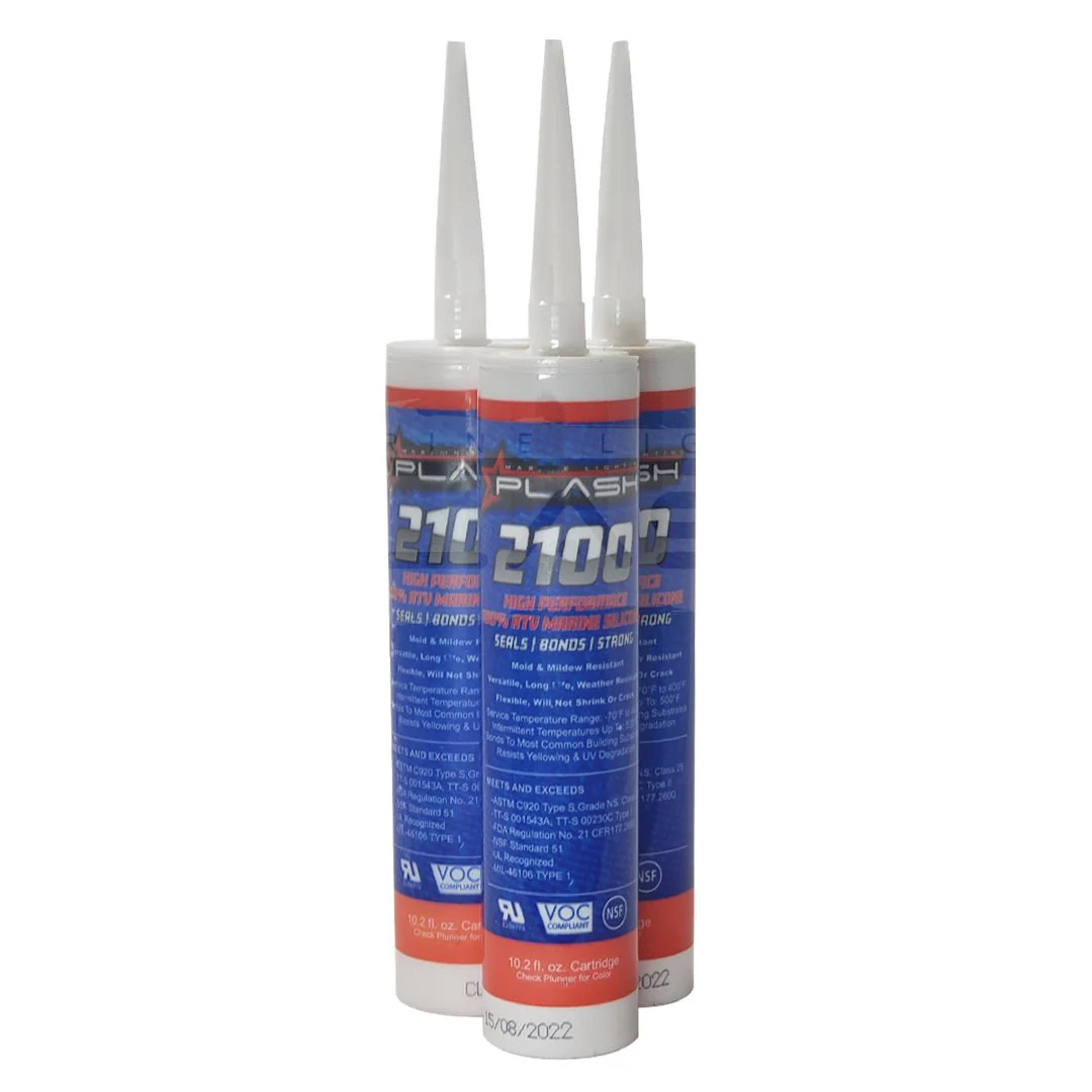 PLASH 2100 Marine 100% RTV Silicone Sealant - 10.2 oz