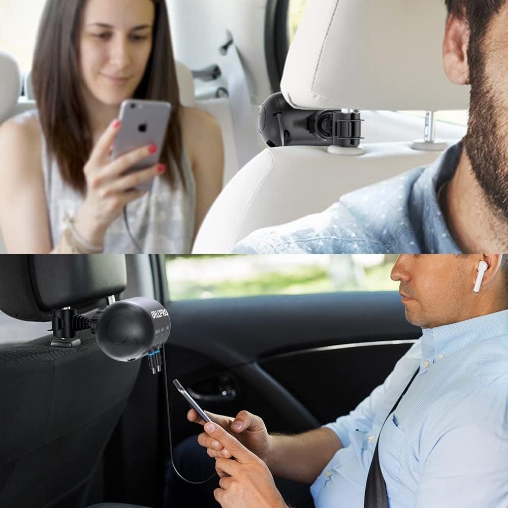 OHLPRO 3-in-1 Retractable Backseat Car Charging Station