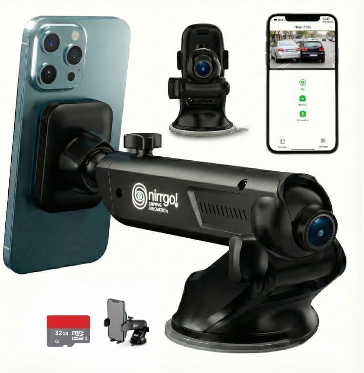 2-in-1 Car Phone Holder Mount & Dash Cam Smart