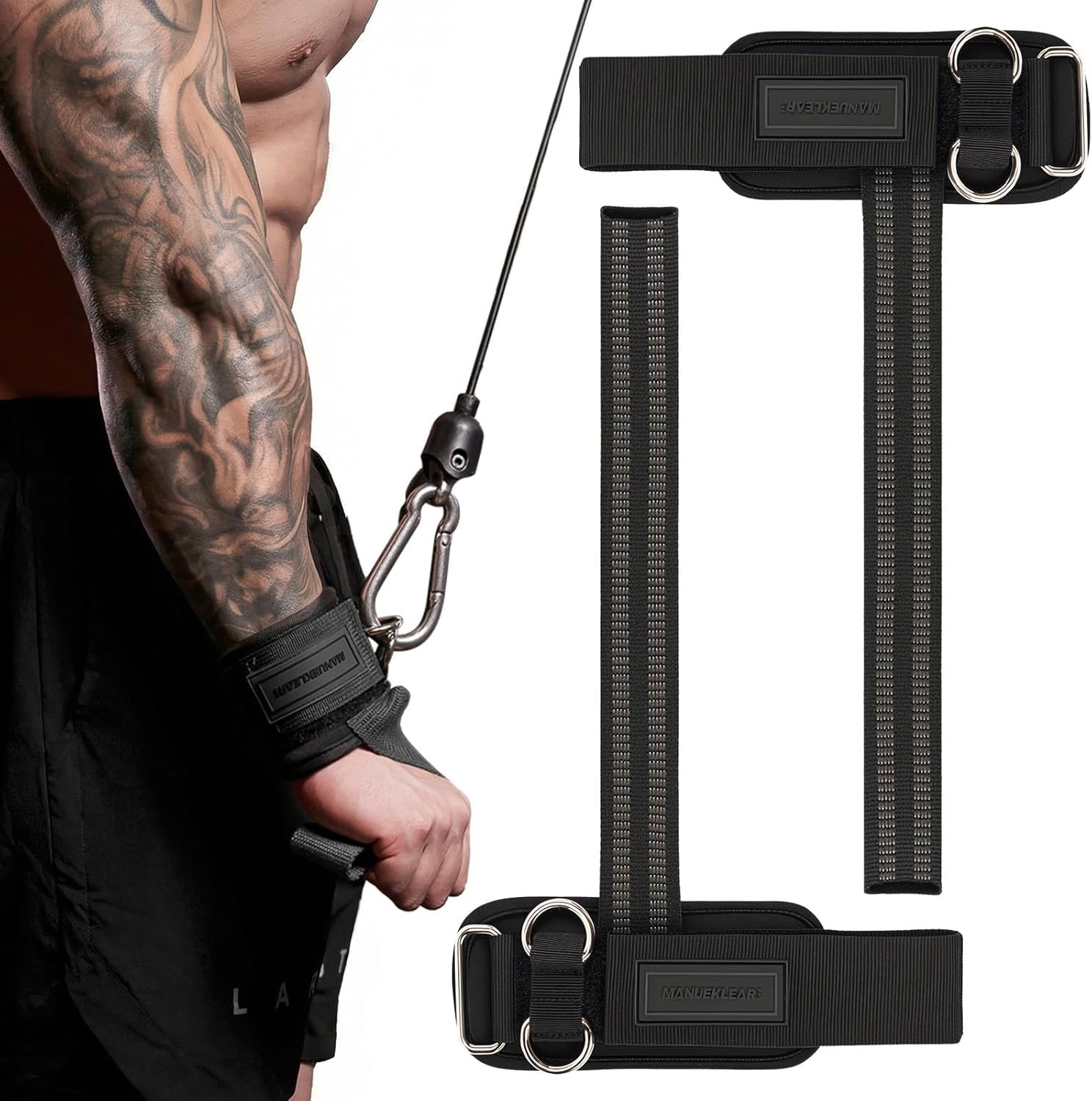 Non-Slip Wrist Straps for Weightlifting Deadlifting