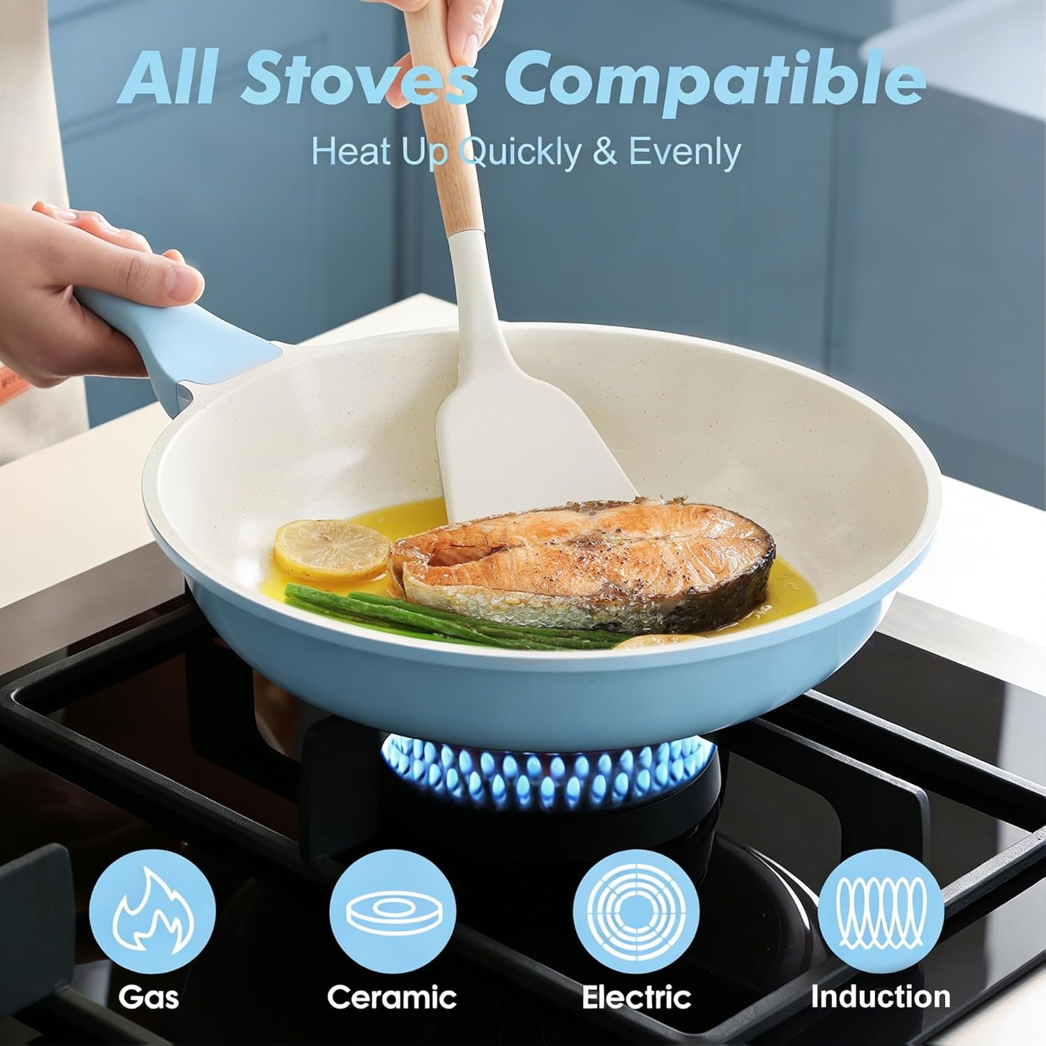 Nonstick Ceramic Frying Pan 9.5-Inch