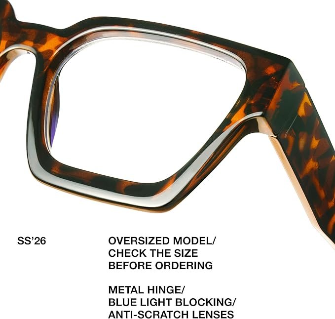Oversized Eyewear Frame for Woman and Men