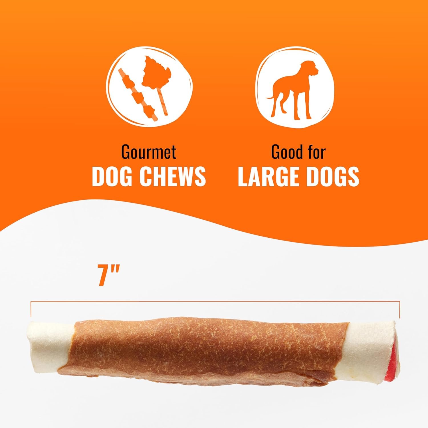 Triple Flavor Rolls Treats for Large Dogs