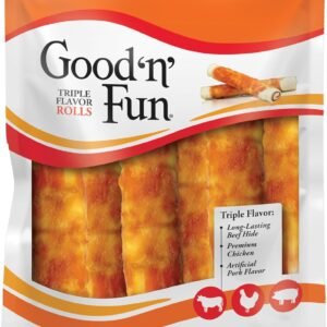 Triple Flavor Rolls Treats for Large Dogs