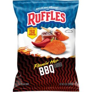 Ruffles Flamin’ Hot Bbq, 8.0 Oz