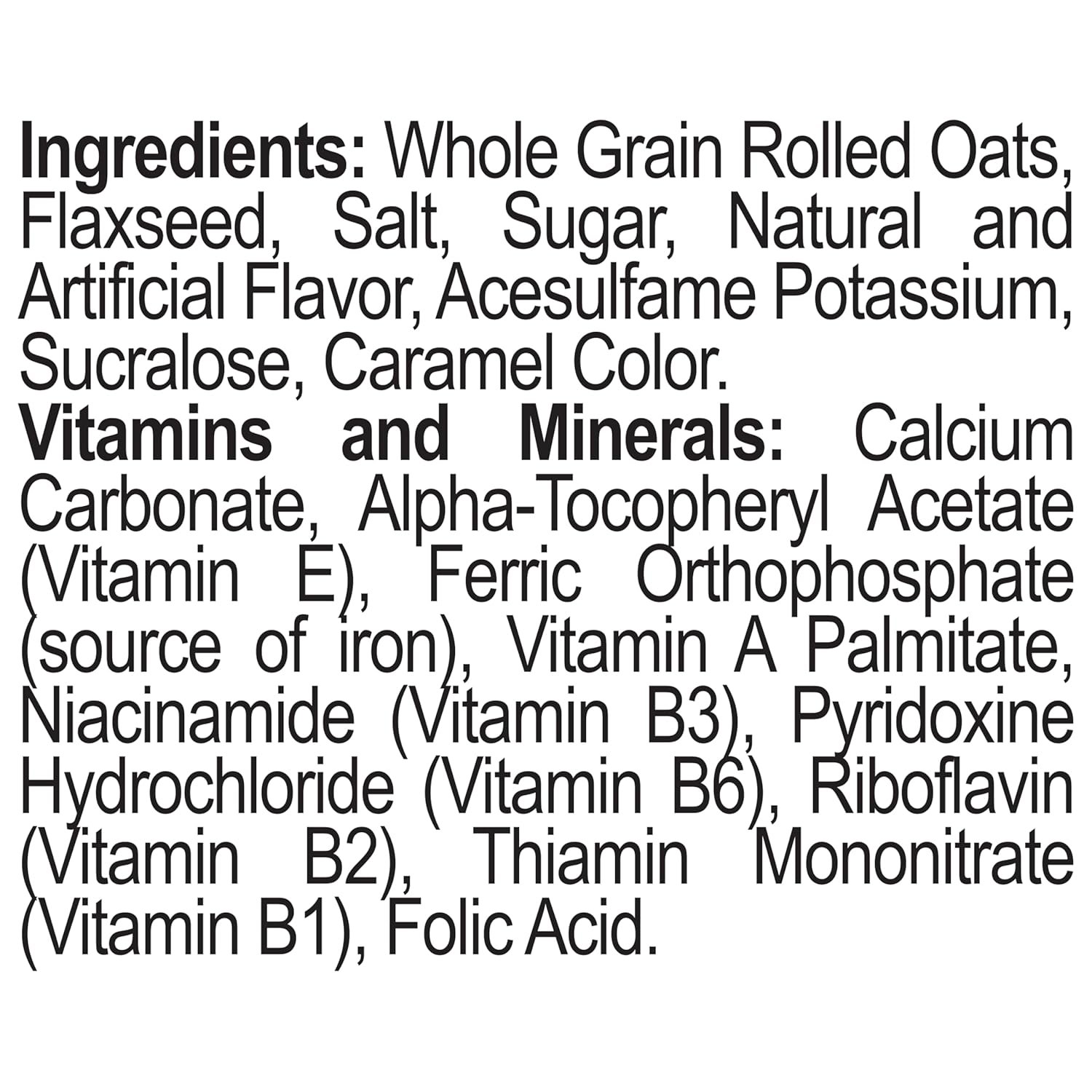 Cinnamon Roll Oatmeal Packets