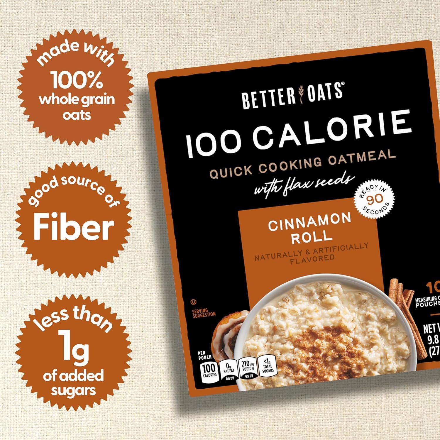 Cinnamon Roll Oatmeal Packets